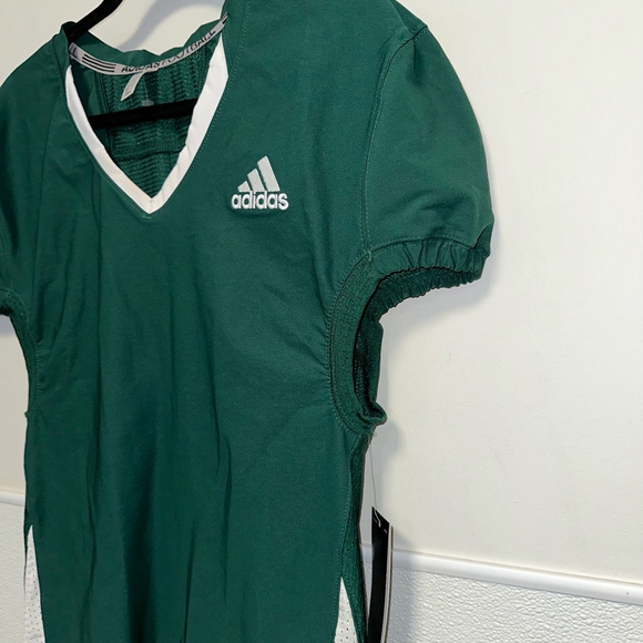 ADIDAS TECHFIT HYPED FOOTBALL Practice JERSEY Shirt Men's M Green & White NEW - Picture 7 of 16